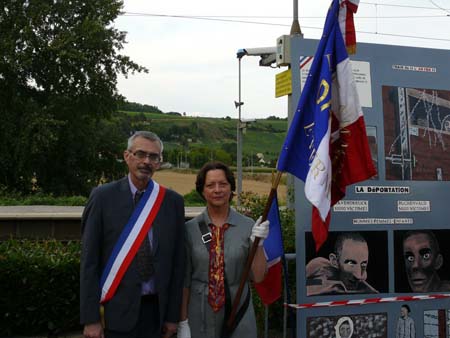 Photos de la cérémonie en gare de Nanteuil-Sâacy en 2008